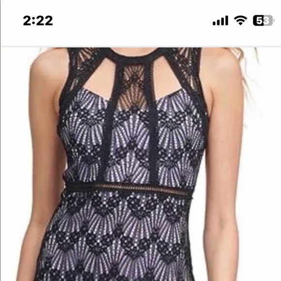 GUESS Black Lavender Lace Dress | Size: 4 - Picture 2 of 7